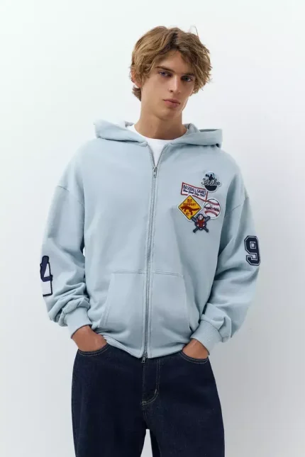 Sweat à Capuche Zippé Avec ÉCussons STWD (4)