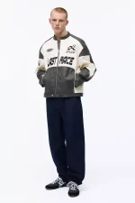 Veste à Empiècements en Similicuir STWD (1)