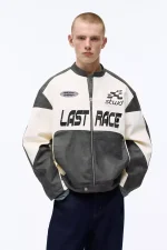 Veste à Empiècements en Similicuir STWD (4)